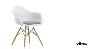 Vitra Eames Plastic Dining Armchair Wood Base DAW