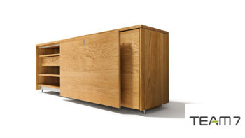 Team7 Sideboard Cubus Eiche massiv geöffnet