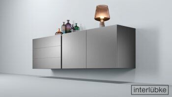 Interlübke Sideboard Jorel wandmontiert grau