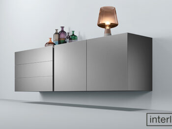 Interlübke Sideboard Jorel wandmontiert grau
