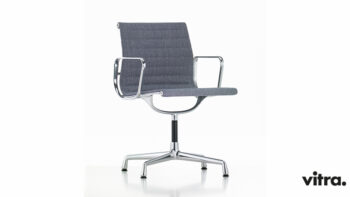 Vitra Aluminium Chair EA 104 Polster grau Gestell verchromt