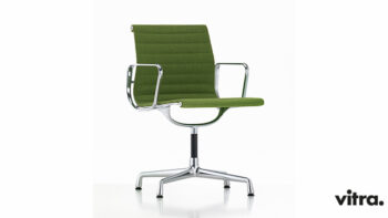 Vitra Aluminium Chair EA 103 Polster grün Gestell verchromt