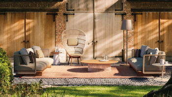 Kettal Hochlehnsessel und Mesh Sofa Cala