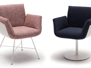 COR Alvo Swivel Chair dunkelblau rosa