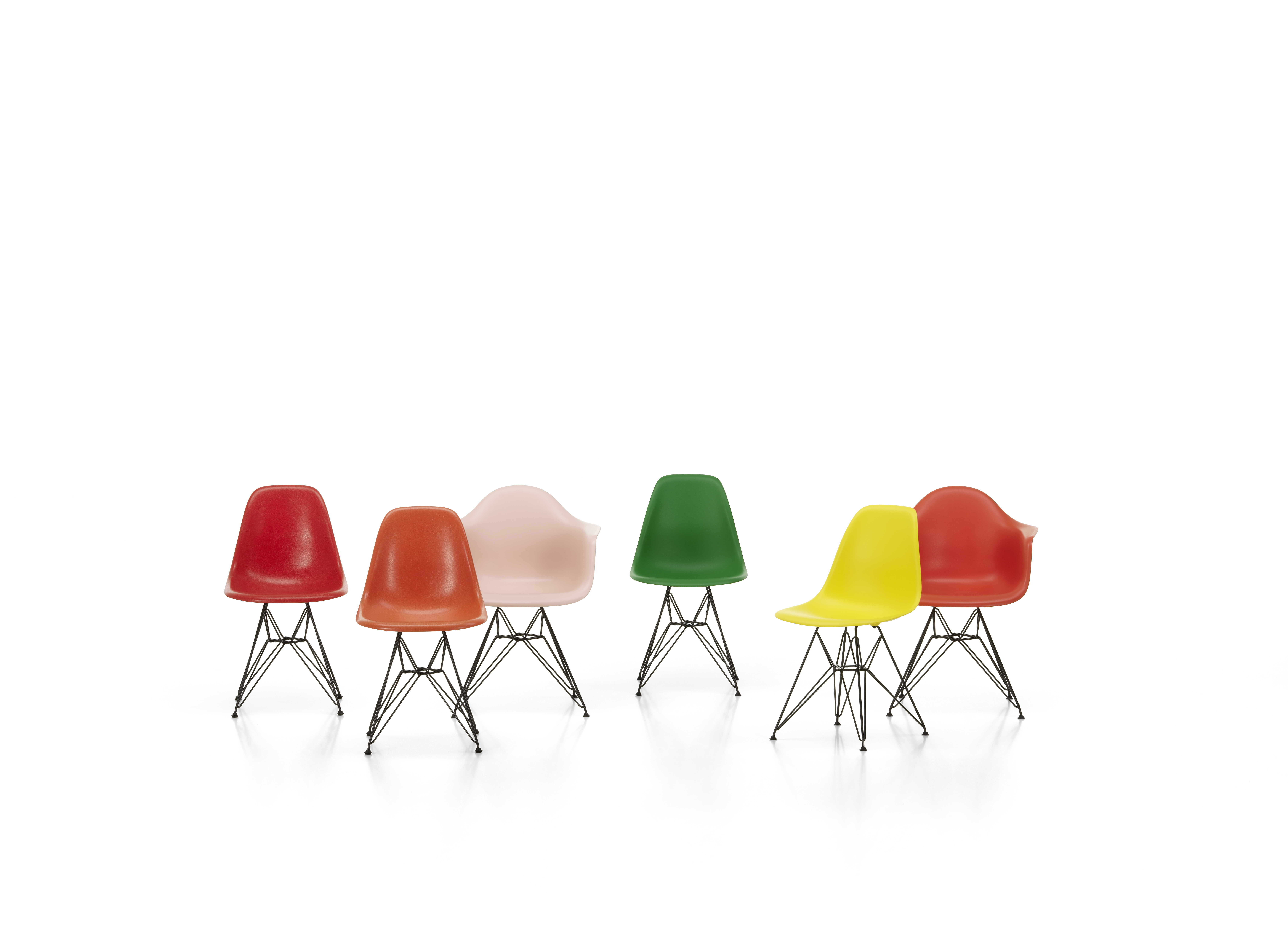 Fiberglass Chairs in verschiedenen Farben