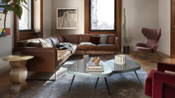 Cassina Sofa 8 von Piero Lissoni in braunem Leder