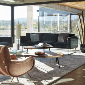 Cassina Sofa 8 von Piero Lissoni in samt grau