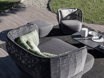 beb italia Sofa Sessel Bay Bezug grau