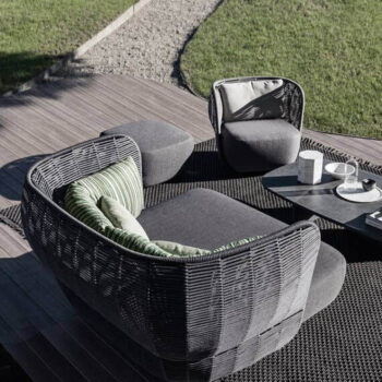 beb italia Sofa Sessel Bay Bezug grau