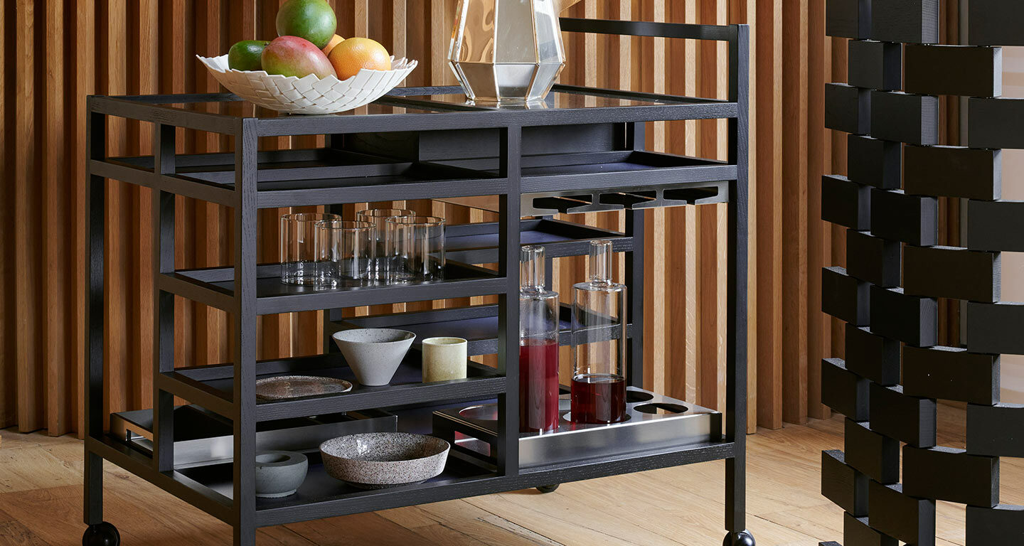 Cassina Serving Servierwagen Cart Holz braun