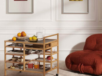 Cassina Serving Cart Servierwagen Holz hell