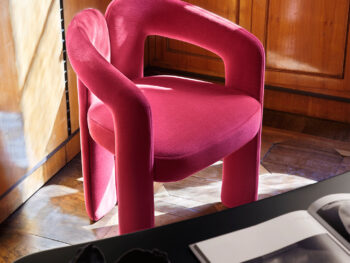 Cassina Stuhl Dudet samt rosa