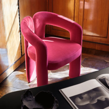 Cassina Stuhl Dudet samt rosa
