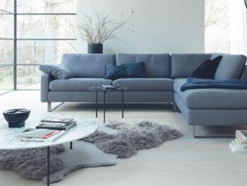 COR Conseta Sofa Couch Stoff blau