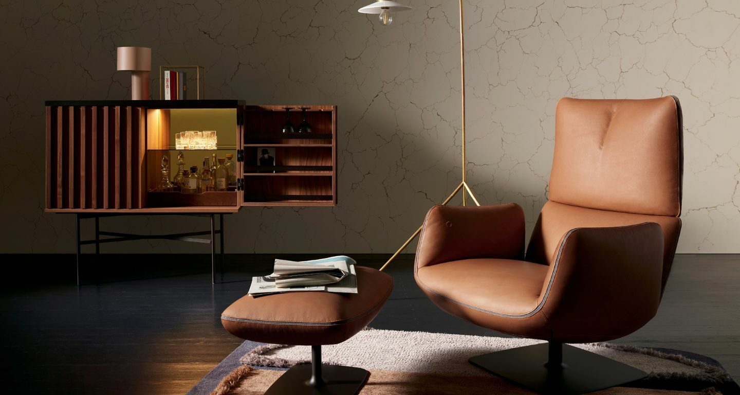 COR Jalis Lounge Sessel Leder braun