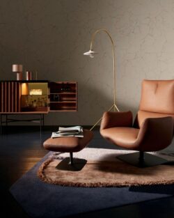 COR Jalis Lounge Sessel Leder braun