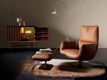 COR Jalis Lounge Sessel Leder braun