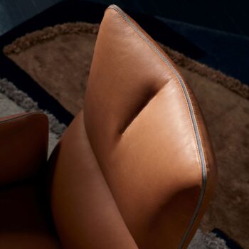 COR Jalis Lounge Sessel Leder braun Kopfteil