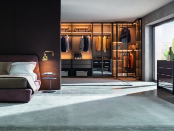 Molteni Gliss Master Kleiderschrank und Ankleidezimmer mit Glastüren