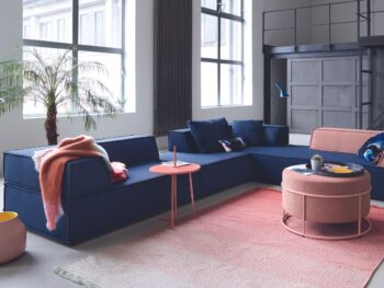 COR Trio Sofa Couch blau