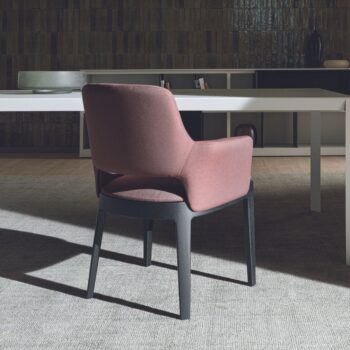 Molteni Devon Sessel Polsterstuhl Stoff rot