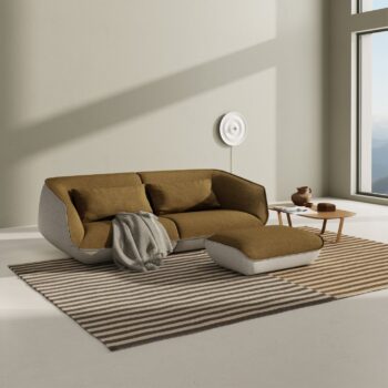 COR Nook Sofa Couch mit Hocker Pouf
