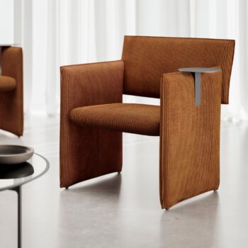 COR Noto Stuhl Sessel gepolstert Cordstoff hellbraun