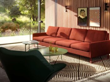 COR Conseta Sofa Couch 4-Sitzer rot