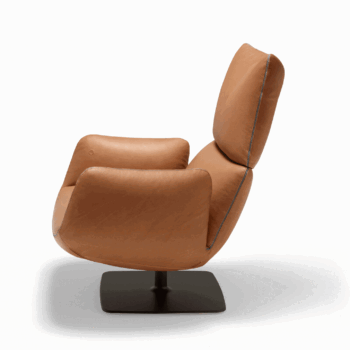 COR Jalis Lounge Sessel Leder braun Seitenansicht