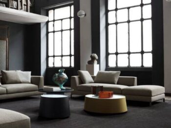 B&B Italia Beistelltisch Planck Ensemble im Wohnzimmer