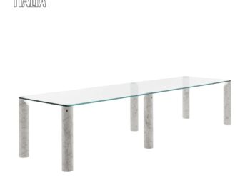 B&B Italia Esstisch Isos Glas und Marmor rechteckig
