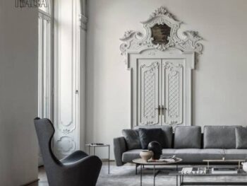 B&B Italia Sessel Grande Papilio schwarz mit Sofa