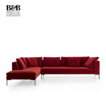 B&B Italia Sofa Charles Stoffbezug rot