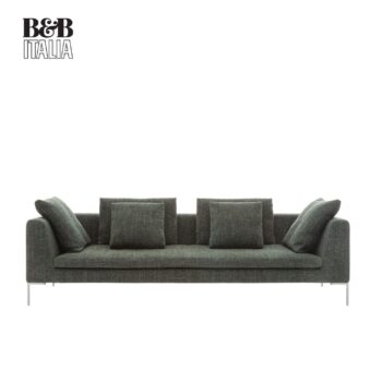 B&B Italia Sofa Charles Carre Stoffbezug grau