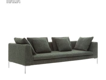 B&B Italia Sofa Charles Stoffbezug grau