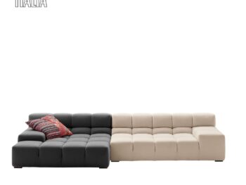 B&B Italia Sofa Tufty-Time schwarz weiß