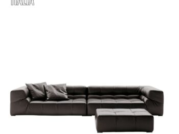 B&B Italia Sofa Tufty-Time Lederbezug schwarz