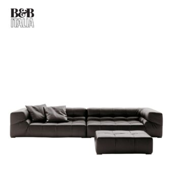 B&B Italia Sofa Tufty-Time Lederbezug schwarz