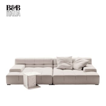 B&B Italia Sofa Tufty-Time weiß 2 Ottomane