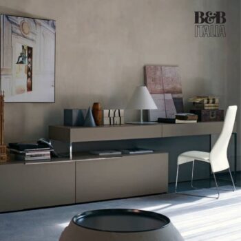 B&B Italia Stuhl Lazy 05 weiß am Schreibtisch