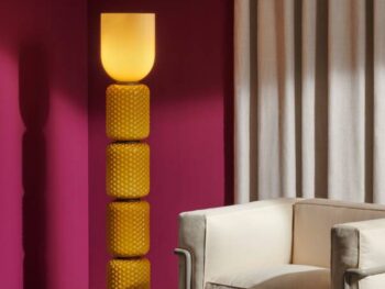 Cassina Stehlampe Ficupala gelb