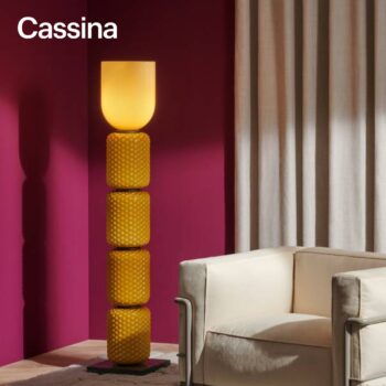 Cassina Stehlampe Ficupala gelb