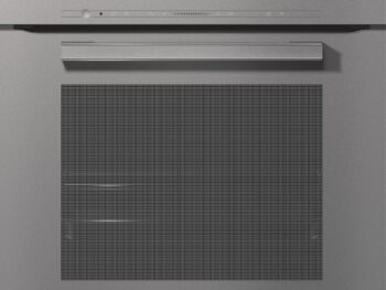 Der Miele-Edelstahl-Einbaubackofen H 7464 BP ist mit einem Digitaldisplay und Touch-Bedienelementen über der Tür ausgestattet, die eine einfache Bedienung ermöglichen.