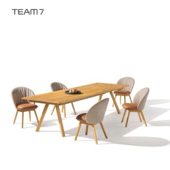 team 7 Tisch Taso Esstisch mit Flor Stühlen