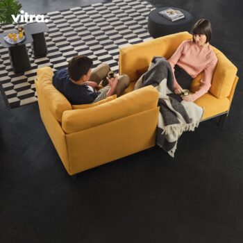 Vitra Anagram Sofa gelb Lehnen gespiegelt
