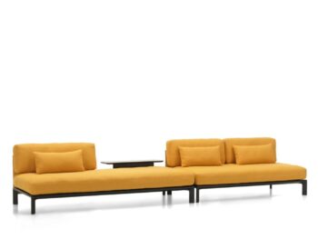 Vitra Anagram Sofa gelb verschiedene Längen mit Ablagefläche