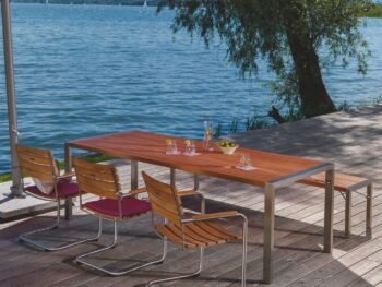 Weishäupl Flip Tisch klappbar mit Weishäupl Sonnenschirm