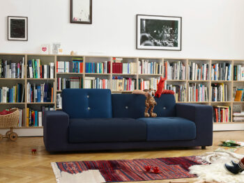 Vitra Sofa Polder Stoff blau