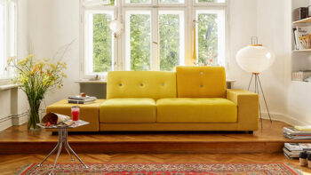 Vitra Sofa Polder Stoff gelb