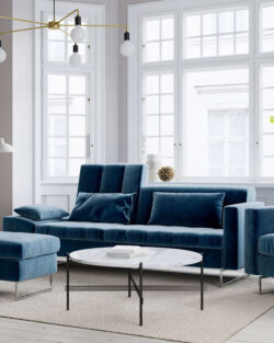 Brühl Sofa Embrace Stoff blau
